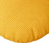 A close-up view of a yellow cushion with thin brown stripes. Podgląd zdjęcia produktu