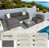 Rattan Lounge mit Aluminiumgestell für 4 bis 5 Personen Produktbild-Vorschau 2