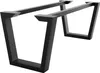 A pair of black metal table legs with a V-shaped design, shown against a white background. Produktbild-Vorschau