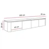 Hängender TV-Schrank AVELINE 200 cm mit LED-Beleuchtung Produktbild-Vorschau 9