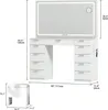 Schminktisch Extra Large mit einstellbarer LED-Beleuchtung Produktbild-Vorschau 4