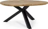 Casa Padrino Luxus Gartentisch Naturfarben / Schwarz Ø 160 Produktbild-Vorschau 2