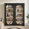 Bücherregal, 5-stöckig Standregal, 180 cm Regal, gewölbt, Produktbild-Vorschau 10