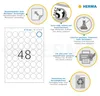 Odnímateľné etikety HERMA A4 Ø 30 mm okrúhle biele Náhľad obrázku produktu 8