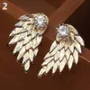 Frauen Retro Gothic Cool Schmuck Engel Flügel Strass Ohr Produktbild-Vorschau 8