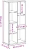 vidaXL Bücherregal Schwarz Eichen-Optik 50 x 25 x 102 cm Produktbild-Vorschau 8