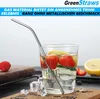 GreenStraws Edelstahl Strohhalme Set Metall Cocktail Produktbild-Vorschau 2