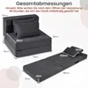 Divano letto COSTWAY, poltrona trasformabile 3 in 1 con 2 Anteprima dell’immagine prodotto 3