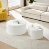williamspace Weißes Wellen-Design Beistelltisch-Set, 2-tlg. Produktbild-Vorschau 8
