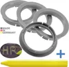 4X Zentrierringe 63,3 x 54,1 mm Hellgrau Felgen Ringe + 1x Produktbild-Vorschau 1