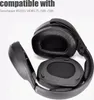 A pair of black ear pads for headphones, shown disassembled. Voir les images du produit