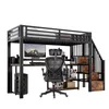 MODFU Hochbett 90 x 200 aus Metall, Jugendbett mit Produktbild-Vorschau 11