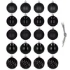 A collection of black Christmas ornaments arranged in rows on a white background. Náhľad obrázku produktu