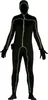leuchtender Ganzkörperanzug Strichmännchen Kostüm Gr. M/L, Produktbild-Vorschau 4