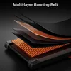 A diagram showing the layers of a running belt. Voir les images du produit