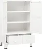 vidaXL Lagerschrank Industrial Weiß 70x40x115 cm Metall Produktbild-Vorschau 6
