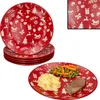 set di 6 piatti dell'Avvento Ø27cm in gres rosso per la Anteprima dell’immagine prodotto 1