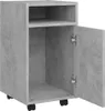 A concrete-effect cabinet with an open door and a shelf. Náhľad obrázku produktu