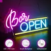 Bar Otwarty Neonowy Znak Napis Led Do Dekoracji Ściennych Podgląd zdjęcia produktu 7