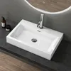 doporro Vasque à Poser 60cm Lavabo Suspendu Blanc Voir les images du produit 1