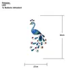LED Solar Wanddeko PFAU - 6 kaltweiße LED - H: 52cm - Produktbild-Vorschau 6