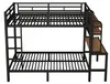 Lit superposé avec bureau et éclairage LED, structure en Voir les images du produit 14