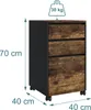 Relaxdays Rollcontainer, 3 Schubladen, Hängeregister, Produktbild-Vorschau 4