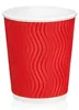 Riffelbecher 300ml Rot 1000 Stück Doppelwand Pappbecher Produktbild-Vorschau 2