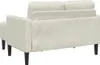 vidaXL 2-Sitzer-Sofa mit Chaiselongue L-Form Creme 125 cm Produktbild-Vorschau 5