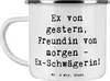 Mr. & Mrs. Panda Emaille Becher Spruch Ex-Schwägerin Produktbild-Vorschau 1