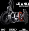 A cutaway view of an electric scooter's motor and wheel, with feature callouts. Voir les images du produit