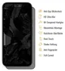 A smartphone screen protector with feature callouts. Produktbild-Vorschau