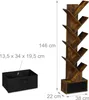 Libreria Relaxdays, 9 ripiani, A x L x P: 146 x 38 x 22 cm, Anteprima dell’immagine prodotto 4
