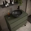 Badezimmermöbel BALTIC 800 2 Schubladen GREEN SATIN + Produktbild-Vorschau 3