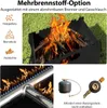 Přenosný gril na dřevěné uhlí a plyn 2 v 1 s nerezovým Náhled obrázku produktu 5