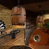 Rustykalna drewniana lampa wisząca w kształcie korka od Podgląd zdjęcia produktu 9