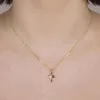 Gold Anhänger Kreuz Zirkonia mit Goldkette  333-8 Karat Produktbild-Vorschau 2