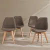 sweeek - 4er-Set skandinavische Stühle mit Holzbeinen - Produktbild-Vorschau 1