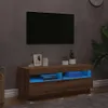 vidaXL TV-Schrank mit LED-Leuchten Artisan-Eiche 100x35x40 Produktbild-Vorschau 4