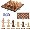 3-in-1 Brettspiel Schachspiel aus Holz – Schach, Dame & Produktbild-Vorschau 2