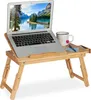 Relaxdays Laptoptisch, klappbarer Betttisch aus Bambus, Produktbild-Vorschau 1