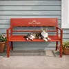 DanDiBo Gartenbank Metall Wetterfest Rot 120 cm 2 Sitzer Produktbild-Vorschau 9