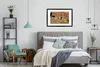 MuchoWow® Gerahmtes Poster Gepardenmutter und -junge 90x60 Produktbild-Vorschau 7