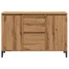 A wooden sideboard with two doors and two drawers, shown from the front on a white background. Náhľad obrázku produktu