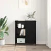vidaXL Sideboard noir imitation chêne 70 x 30 x 80 cm Bois Voir les images du produit 4