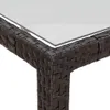 vidaXL Table de jardin 150x90x75 cm Verre trempé Poly rotin Voir les images du produit 6