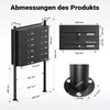 Wiltec 12 systém poštových schránok čierny 945 x 270 x 1500 Náhľad obrázku produktu 9