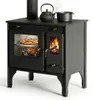 Holzherd R ECO INOX mit Edelstahlbackofen, linke Version Produktbild-Vorschau 1