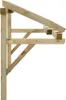 A wooden door canopy structure shown from the side against a white background. Produktbild-Vorschau
