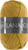 A ball of yellow yarn with a gray label. Produktbild-Vorschau